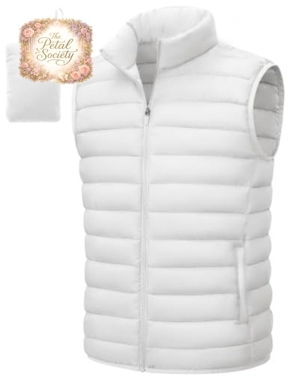 Men's Lightweight Packable Puffer Vest Water Resistant Winter Warm Sleeveless